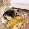 Covor rotund Versailles Rose Love Anime Cartoon, Covor pentru sufragerie, dormitor, canapea, cameră de joacă, Covoraș antiderapant Q0048