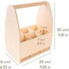 Coffret En Bois - Creative Deco - Porte-Bouteilles - 6 Bières - 24 X 16 X 30 Cm - Beige