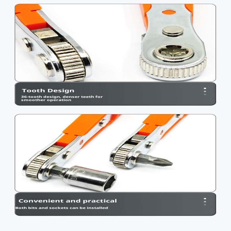 1Pcs Mini Socket Wrench Ratchet Fast Ratchet Wrench Multi-Functional Ratchet Screwdriver Diy Repair Hand Tools