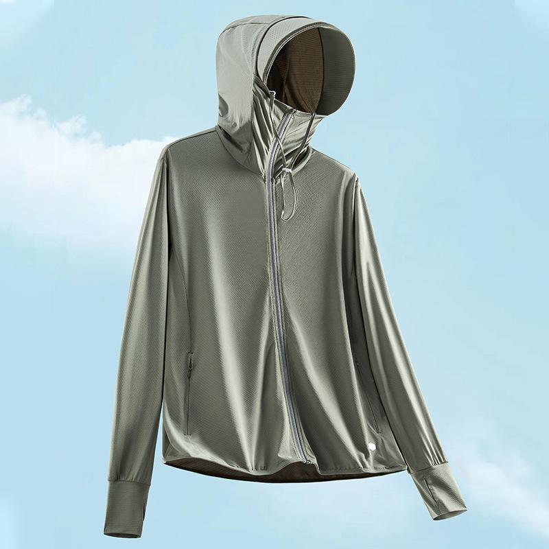 Summer Men's Sun Protection Clothing Ultra-thin Breathable Sun Protection Clothing Anti-ultraviolet Hooded Windbreaker Ice Silk Skin Clothing
