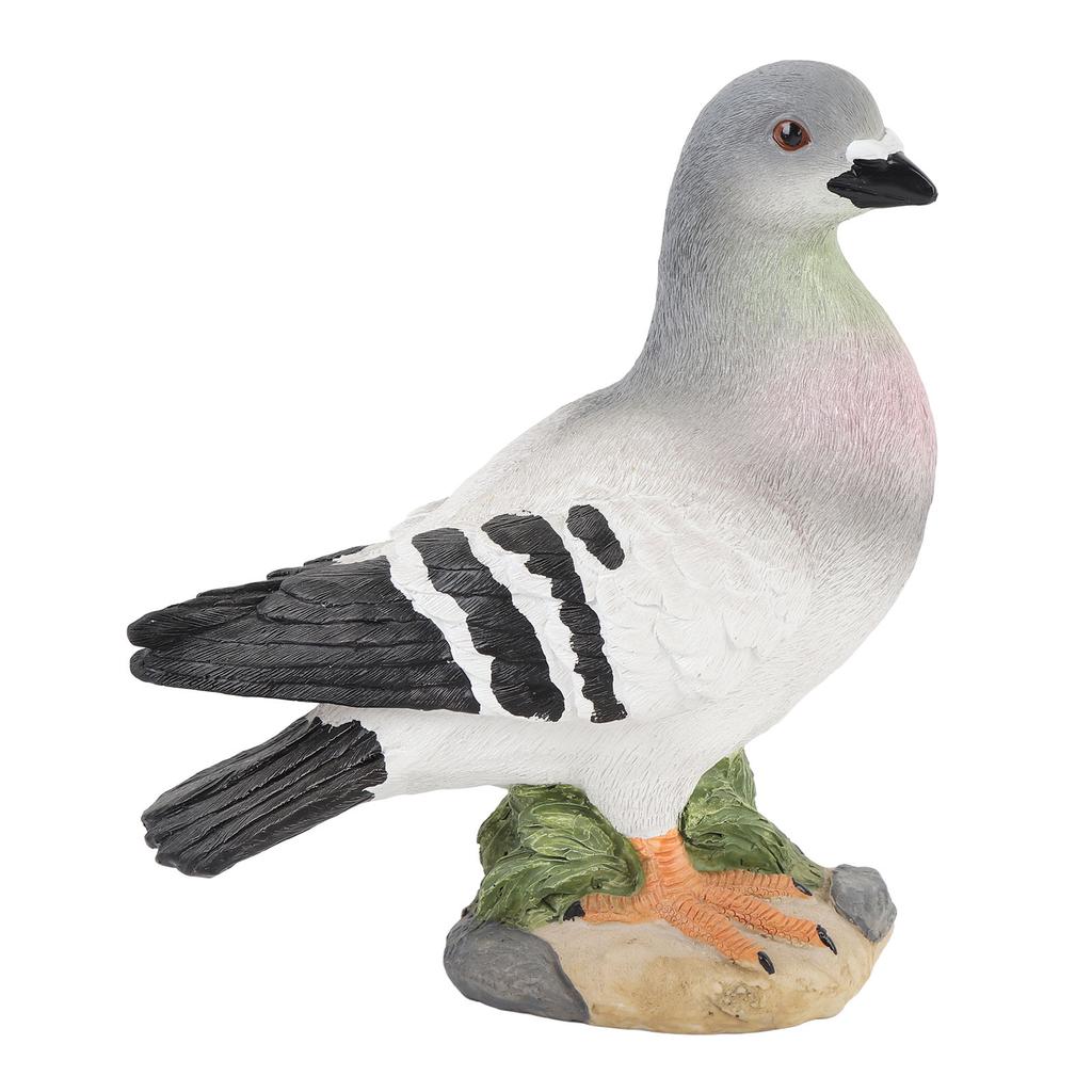 Pigeon Figure Decorative Realistic Exquisite Weather Resistant Dove Statue for Tree Lawn Garden