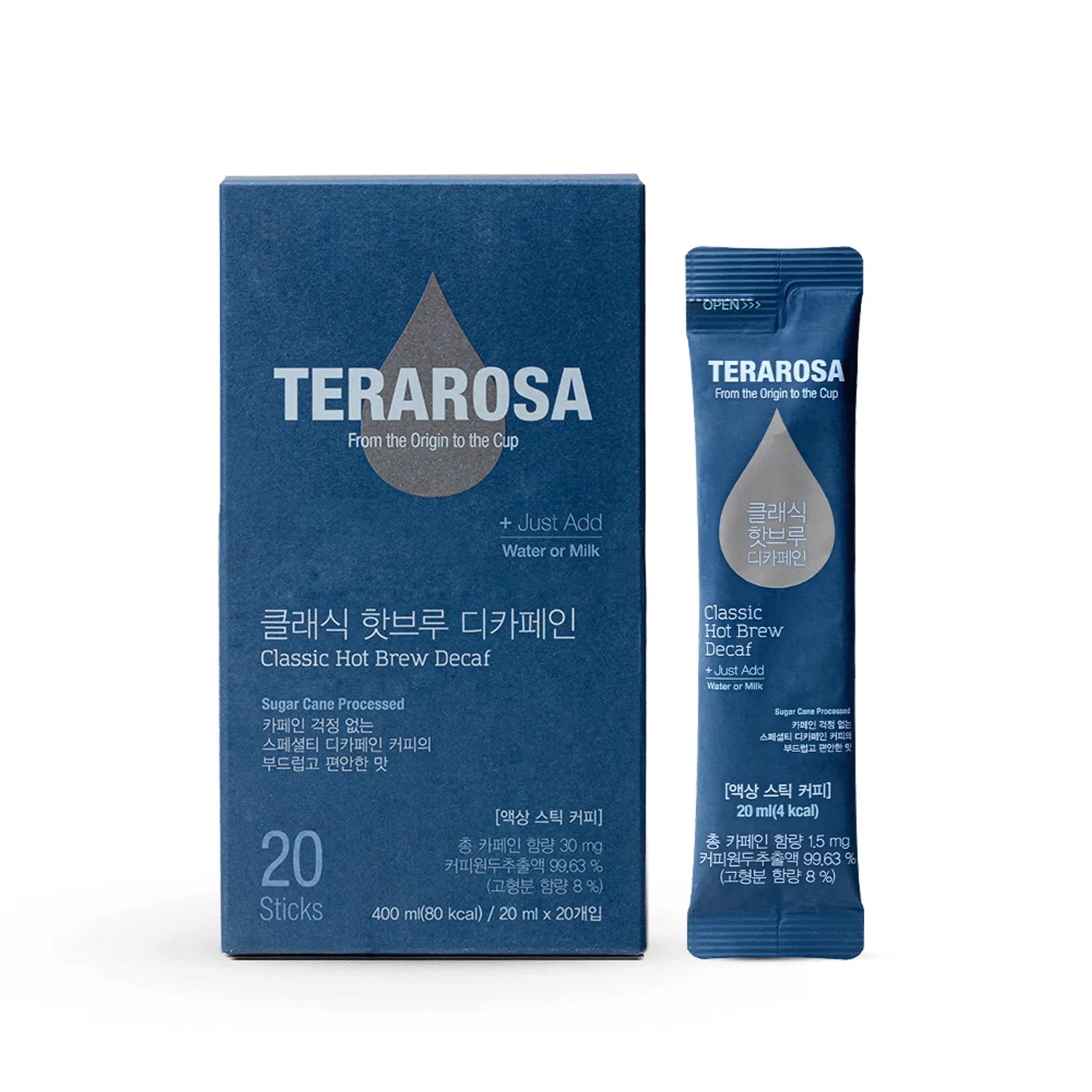 TERAROSA Hot Brew Liquid Stick Coffee #Decaf 10 Sticks 1pack