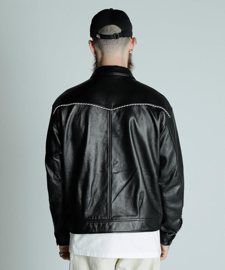 Schott Western Leather Jacket, Men's, Size 2XL, 010, Black, 782-5150004