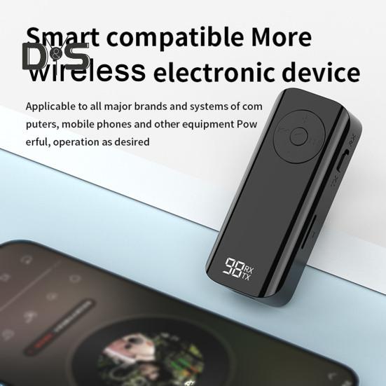 

Совместимый с Bluetooth 3,5 мм 3,5 мм разъем беспроводной аудиоприемник шумоподавление 3 режима звука регулируемый беспроводной музыкальный адаптер чёрный