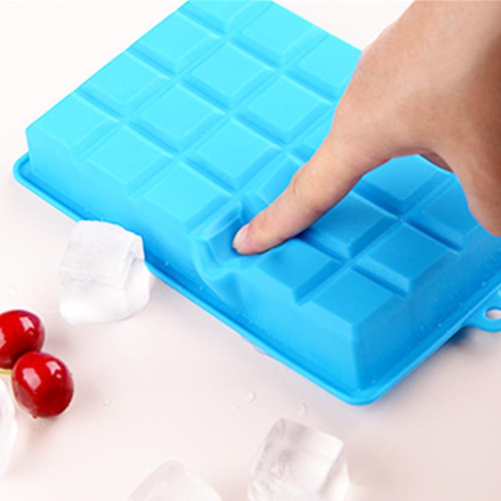 S víkem / Bez víka 24-otvorová silikonová miska na led Čtvercová krabička Pomocné jídlo Pyré Sýr Želé Forma Bar Kuchyňské nářadí Koktejl Kostka