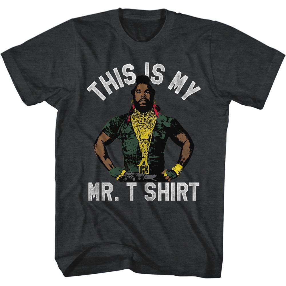 Mr T Mens T-Shirt MY SHIRT in Black Heather in Sizes SM5XL Rocky Boxing. Unisex T-Shirt XXL