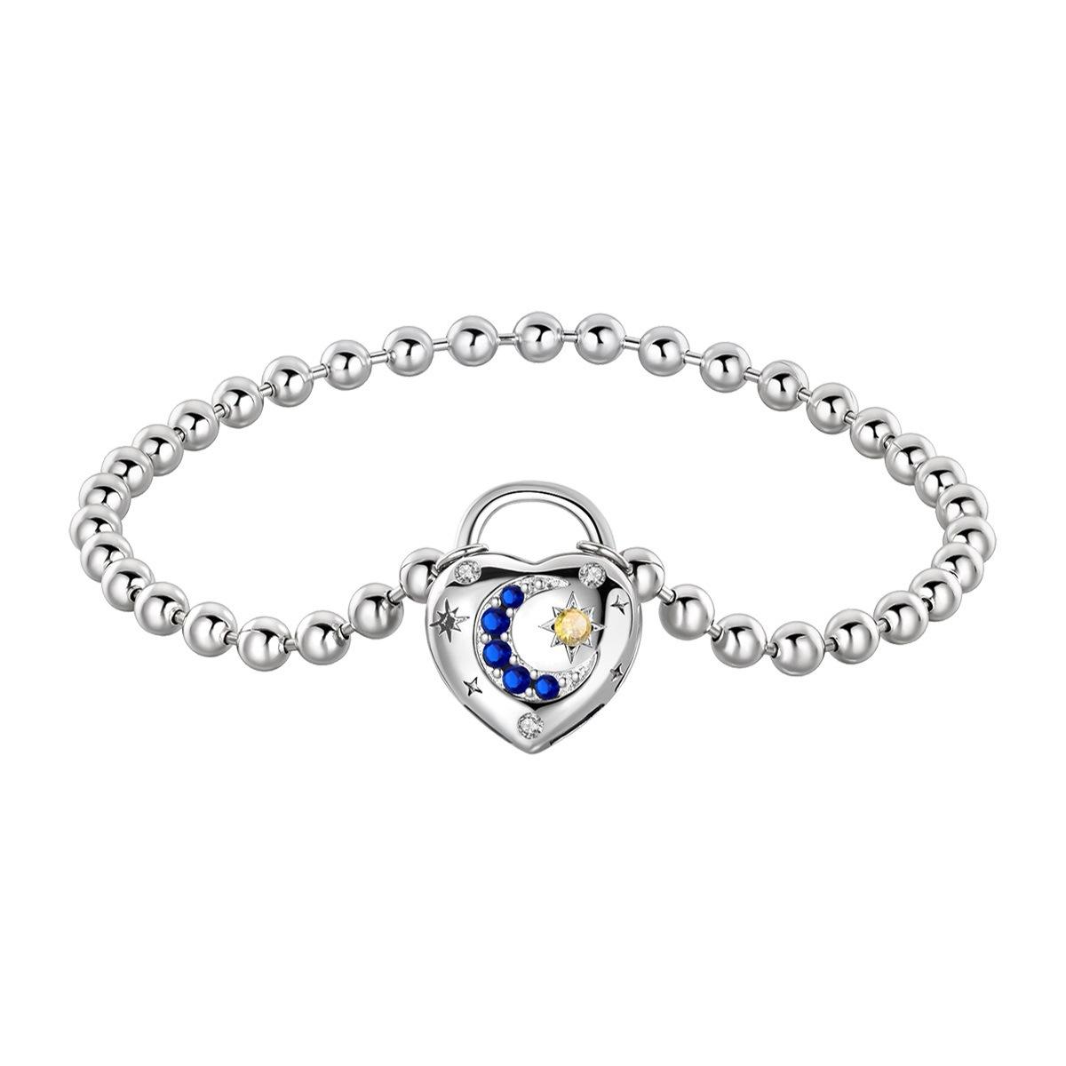 DIY Star and Moon Galaxy Charm Bracelet for Women 17CM