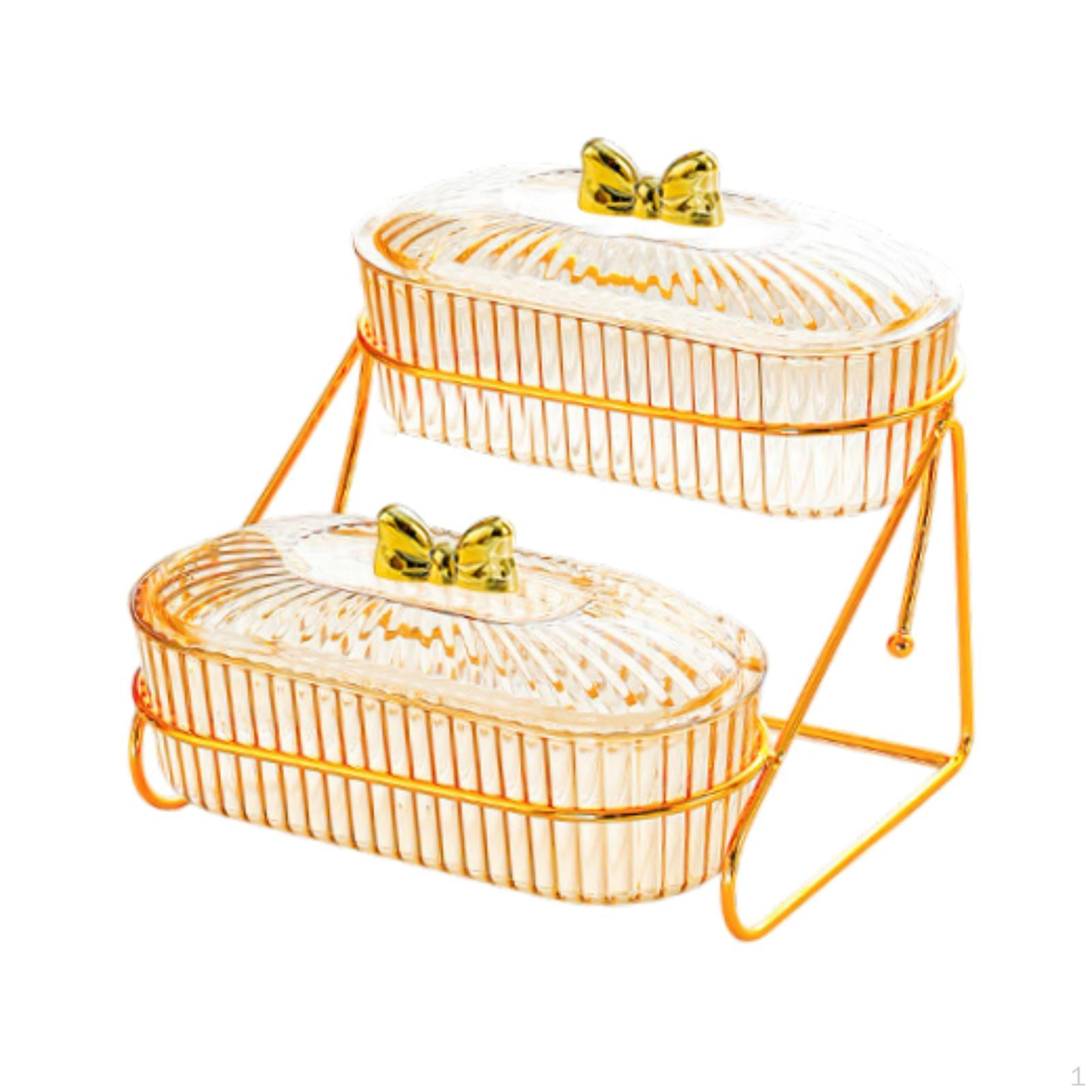 

Многослойный поднос для еды, фруктовая тарелка, контейнер для конфет 17.5cmx19.5cmx19cm_2 Layers