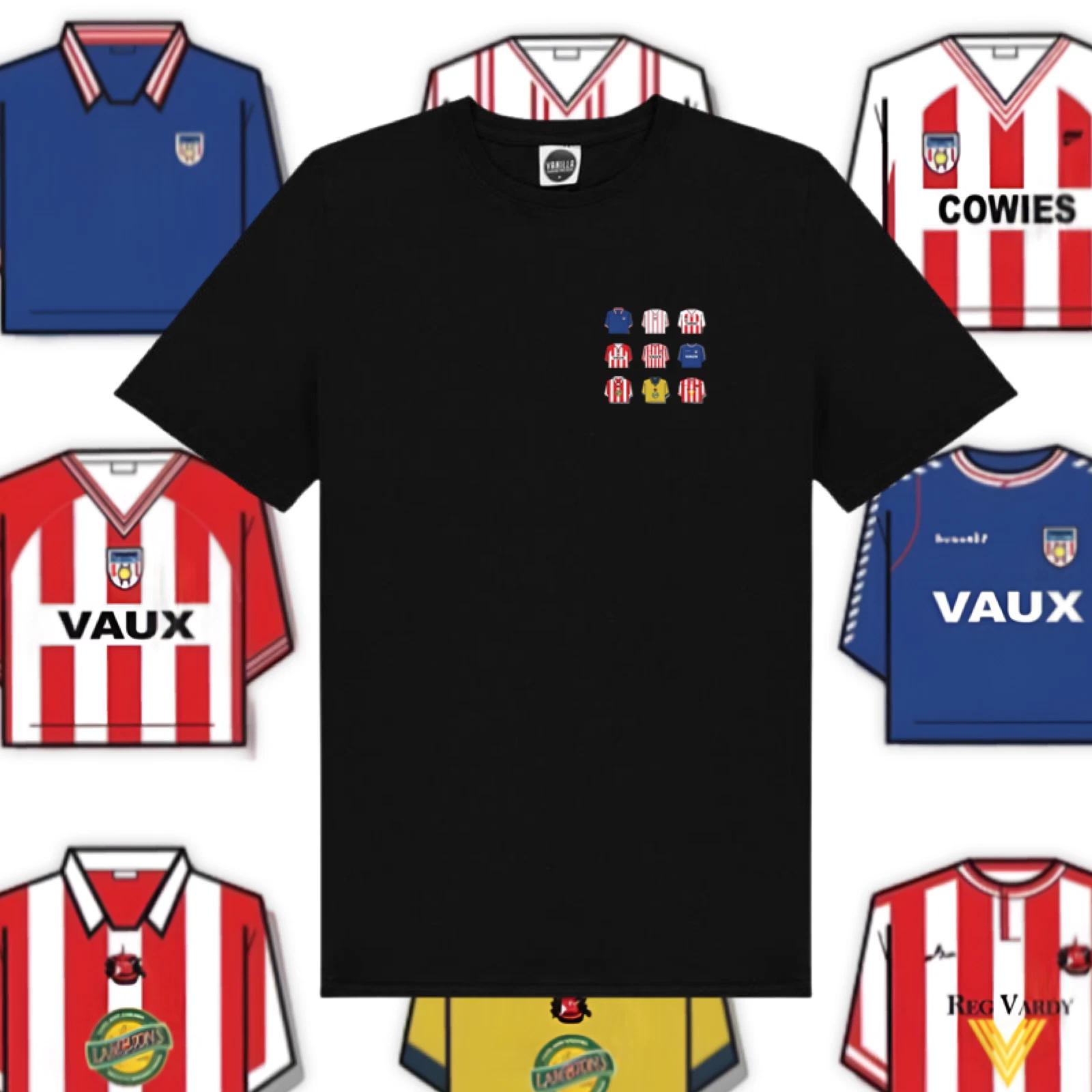 Sunderland FC T-Shirt. Shirts Of The Past Shirt Mix Style Logo Shirt Fan Art L