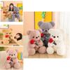Cute Cartoon Rose Teddy Bear Plush Toy Doll Pillow Wholesale Factory Supplier