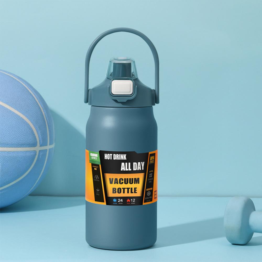 304 stainless steel vacuum bottle, Double-layer insulated kettle, Outdoor portable sports kettle, Large capacity space kettle