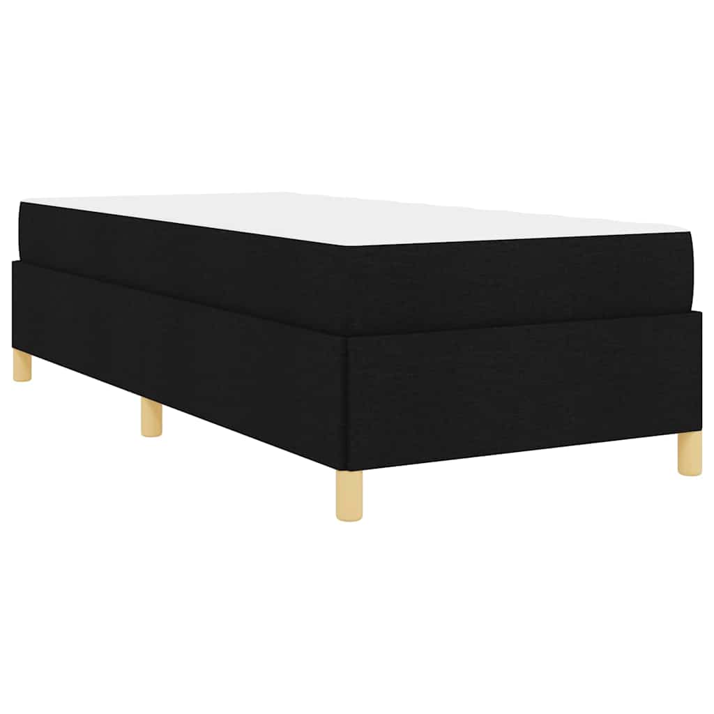 Bed Frame with Mattress Black 80 x 200 cm Fabric