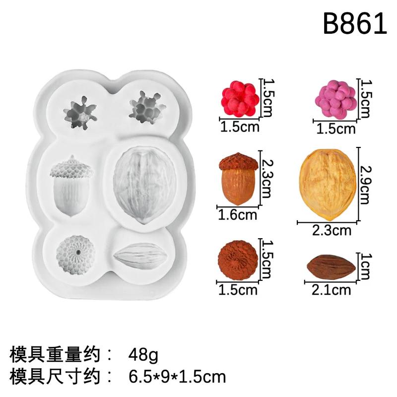Top Quality Christmas Nuts Silicone Sugarcraft Mold for Cupcake Baking Fondant Cake Decorating Tool