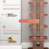 Adjustable Solid Wood Shoe Rack - Slim Entryway Organizer for Small Spaces Multi-Tier Storage Shelf for Dorms/Apartments &Closet