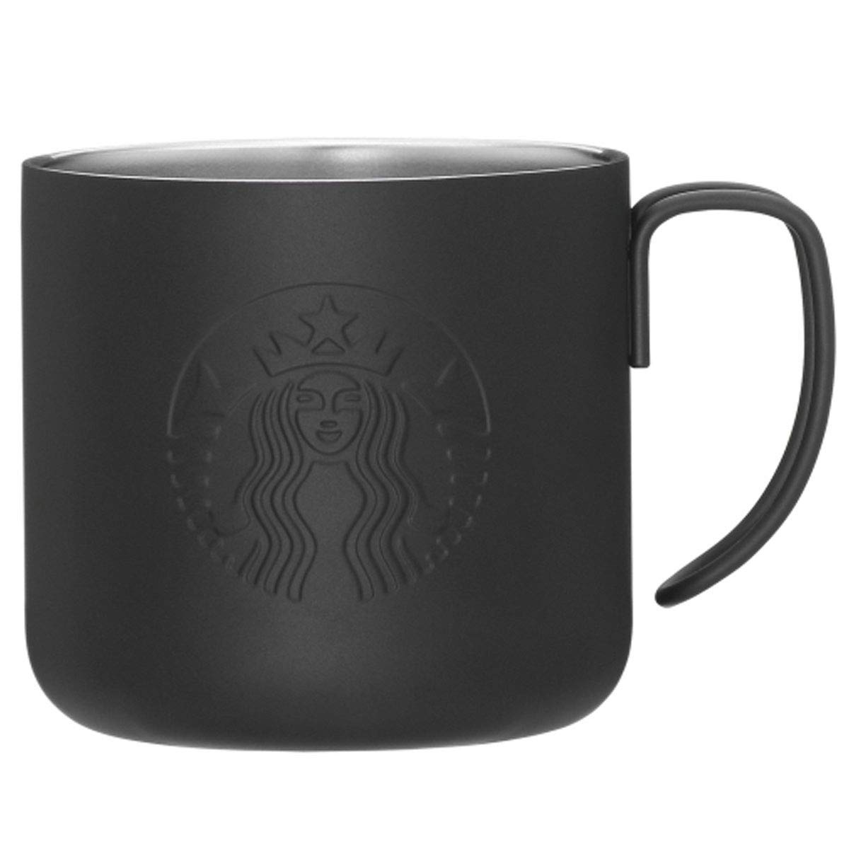 

Кружка STARBUCKS из матовой черной нержавеющей стали, 355 мл, Нержавеющая сталь, Черный, Кофе, Тисненая, Богиня, Русалка, Сирена, Подарок на день рождения