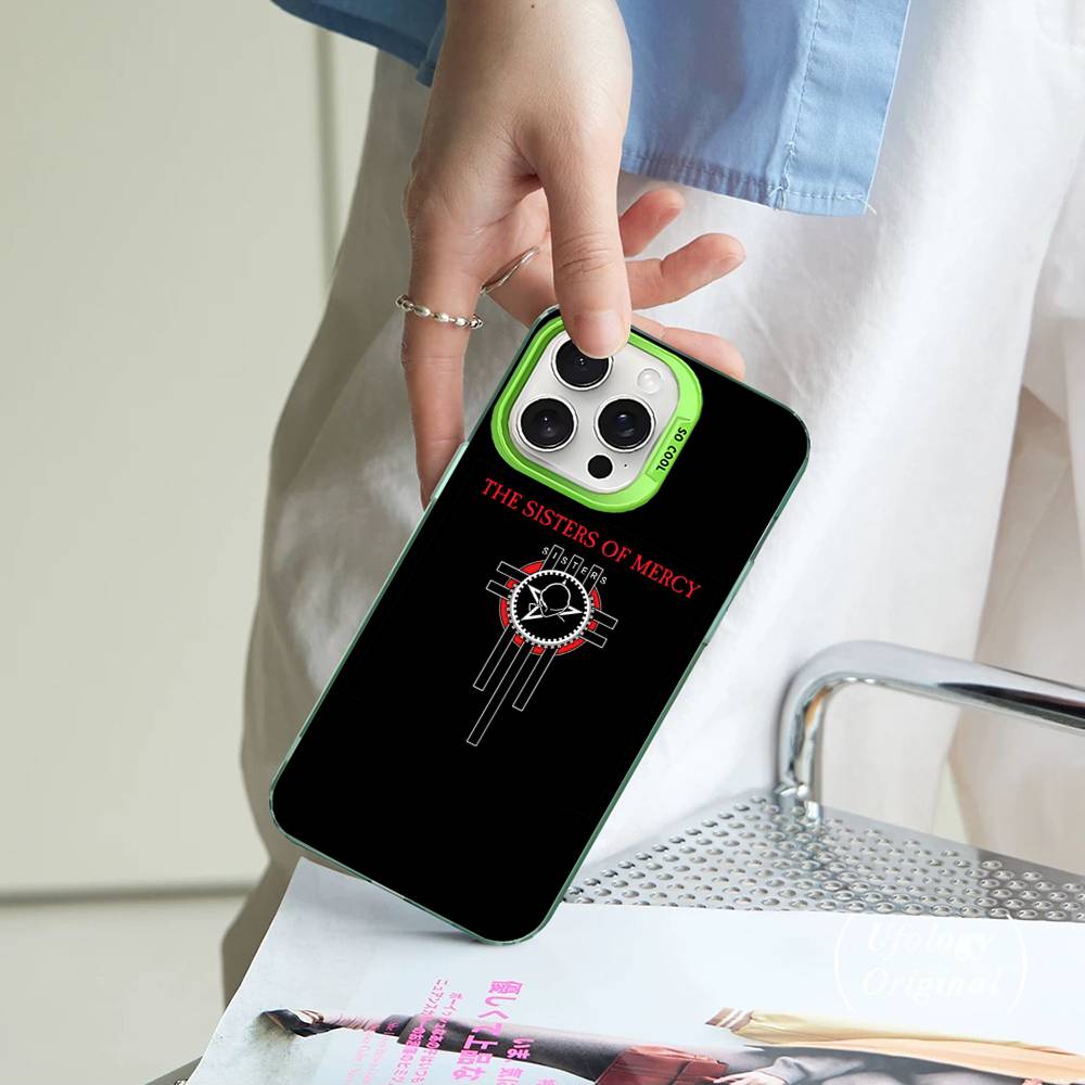 The Sisters Of Mercy Band Phone Case Color Silver Shell For IPhone 17 16 15 14 13 12 11 Pro Max Plus