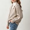 Girls' Long Sleeve Knit Cardigan with 3D Floral Design, Color for Stylish Everyday Wear