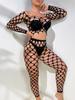 Erotic Lingerie Set Bodysuit Women Bodystocking Crotchless Black Transparent Sexy Underwear Costumes Lenceria Catsuit Body Suit