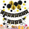 2026 Graduation Banner Graduation Theme Sign Ornament Paper Stars Balls Happy Graduation Banner For College High School