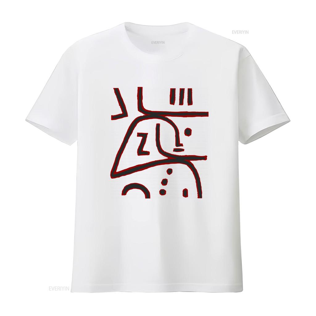 Paul Klee Art Print Bauhaus Style T Shirt for Unique Design Fashion Casual Vintage Washed Versatile Soft Homme