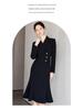 2025 Spring Hepburn Style Women's Black Fishtail Suit Dress: Elegant and Professional