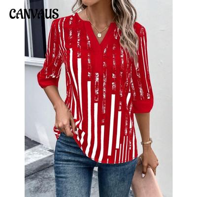 Damski letni T-shirt Podwójny patchwork Kolorystyczny kontrast Pozycjonowany kwiat Koszulka z krótkim rękawem Top