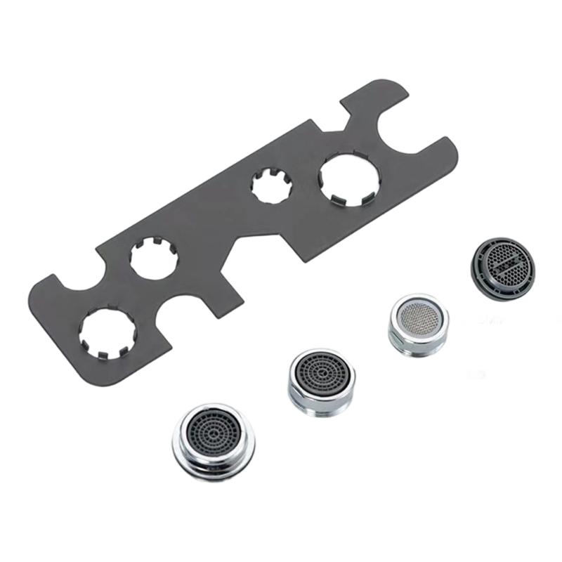 

multiple Size Sink Aerator Key Wrench Carbon Steel Faucet Aerator Removal Set for Concealed Threaded Housed Aerators 1