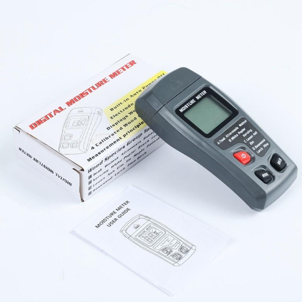 Digital Display Wood Moisture Tester Large LCD Screen Two Pins Probe Wood Moisture Meter Accurate Reading Wall Moisture Detector
