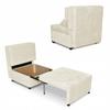 Fold-out Armchair with Sleeping Function KIMO Bedding Container Ramona Beige