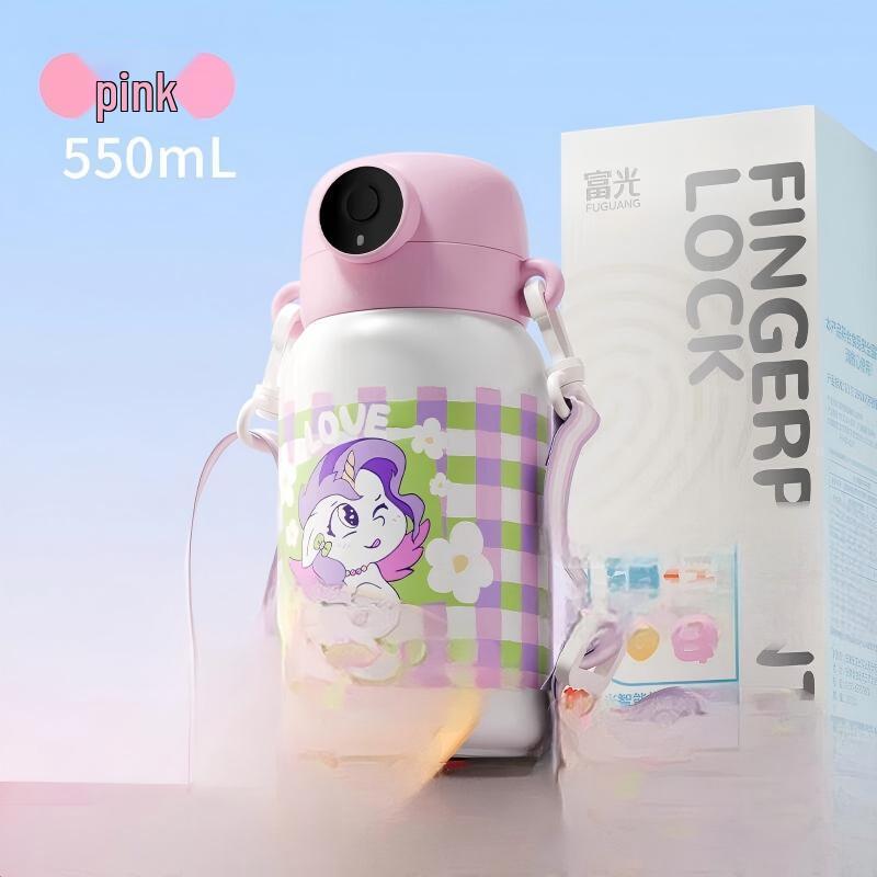 Fuguang Pink Unicorn Smart Fingerprint Kids Thermos
