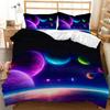 Universe Duvet Cover Galaxy Planet Comforter Cover Universe Outer Space Quilt Cover 3D Starry Sky Series Polyester Bedding Set