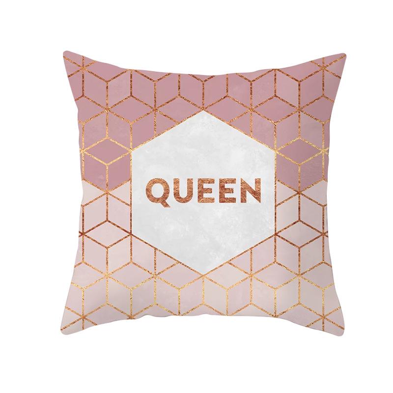 Geometric Sofa Pillow Cover Peach Skin Creative Home Office Cushion Cover Car Cushion