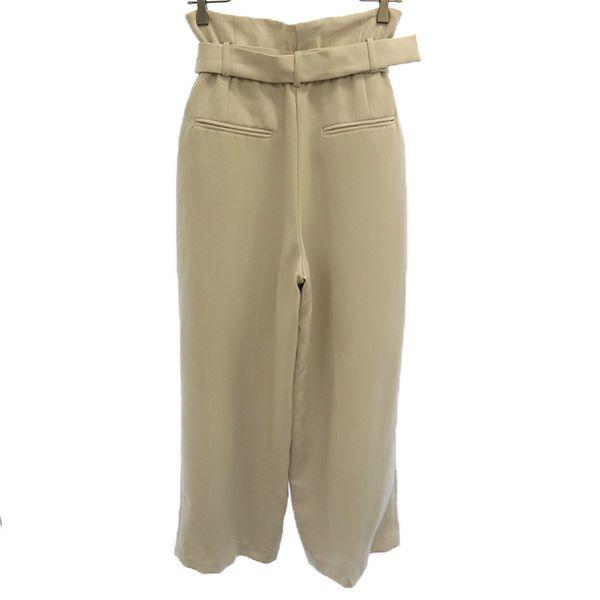 FRAY I.D FWFP165673 High Waist Belt Wide Pants 1 Beige Women Used