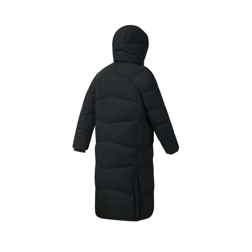 Fila Fitness Fashion Warm Comfortable Versatile Long Hooded Down Jacket Men Outerwear Deep-Black A11M541901FBK