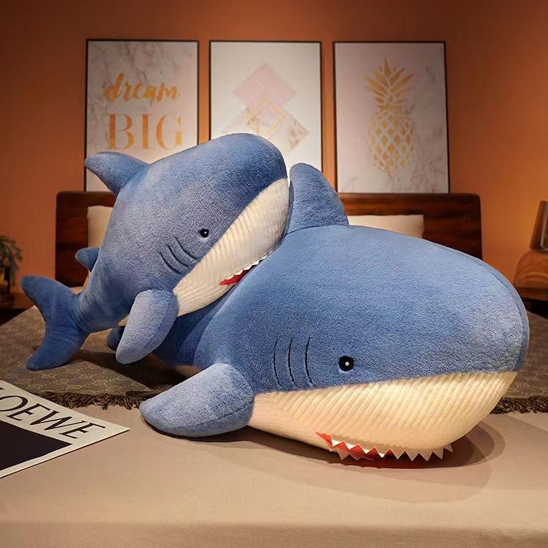 Shark Doll Boy Plush Toy Doll Long Throw Pillow Girl Sleeping Bed Sleeping Doll Cute Large