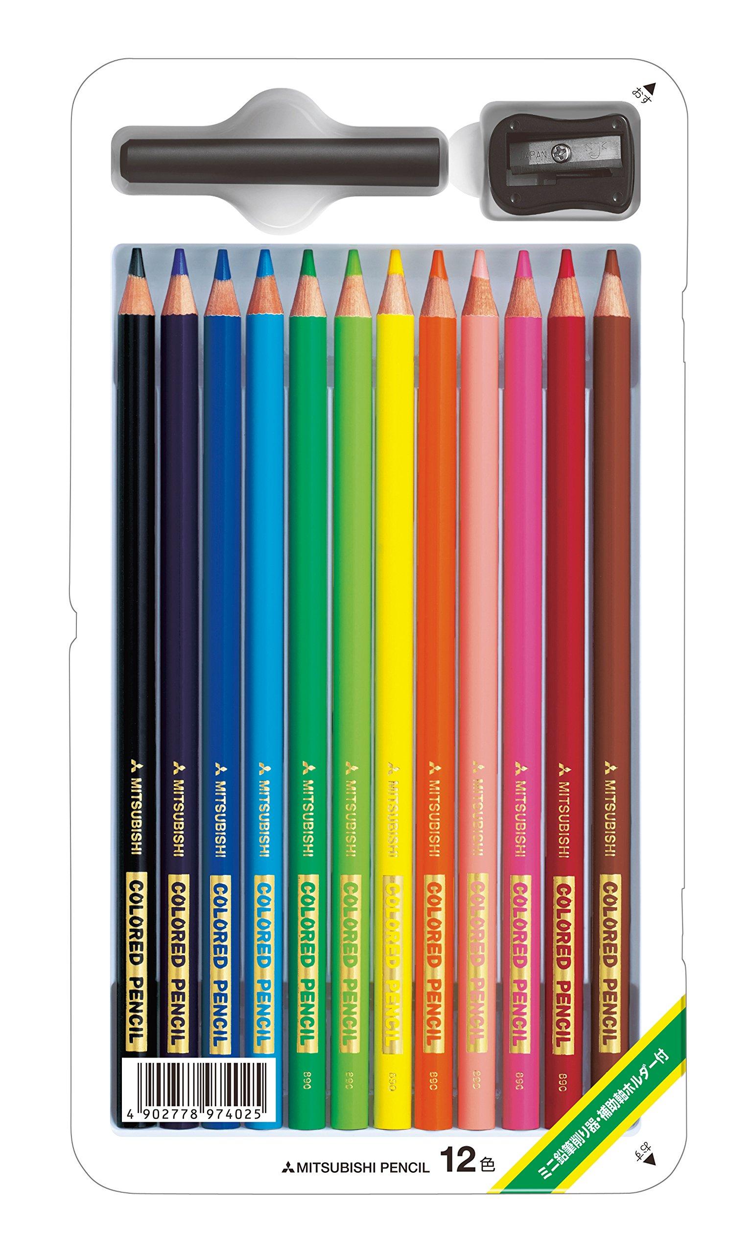 Цветные карандаши Mitsubishi Pencil Grade 12 K89012CS, 890, Стандартные, Цвета,