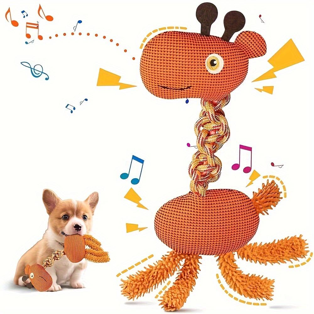 

Пушистая игрушка для собак-жирафов — плюшевая игрушка 3 в 1, игрушка для перетягивания каната и жевания для крупных собак, длина 18,5 дюймов оранжевый