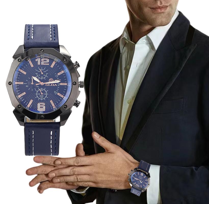 Luxury Watch for Man Fashion Date Week Stainless Steel Men Watch Casual Quartz Men's Watches Male Clock Gift