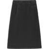 Li-Ning Sports Lifestyle Series Solid Color Mid-Rise Comfortable Breathable Versatile Straight Casual Long Skirt Women skirts Black ASKS006-1