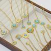 Retro Turquoise Women's Titanium Steel Necklace - Light Luxury Clavicle Chain Jewelry