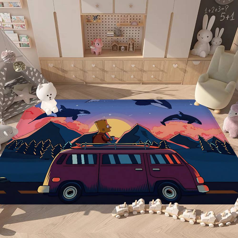 Cartoon The S-Simpsons Floor Mat Rectangle Anti-slip Home Soft Badmat Front Door Indoor Outdoor Mat Welcome Doormat