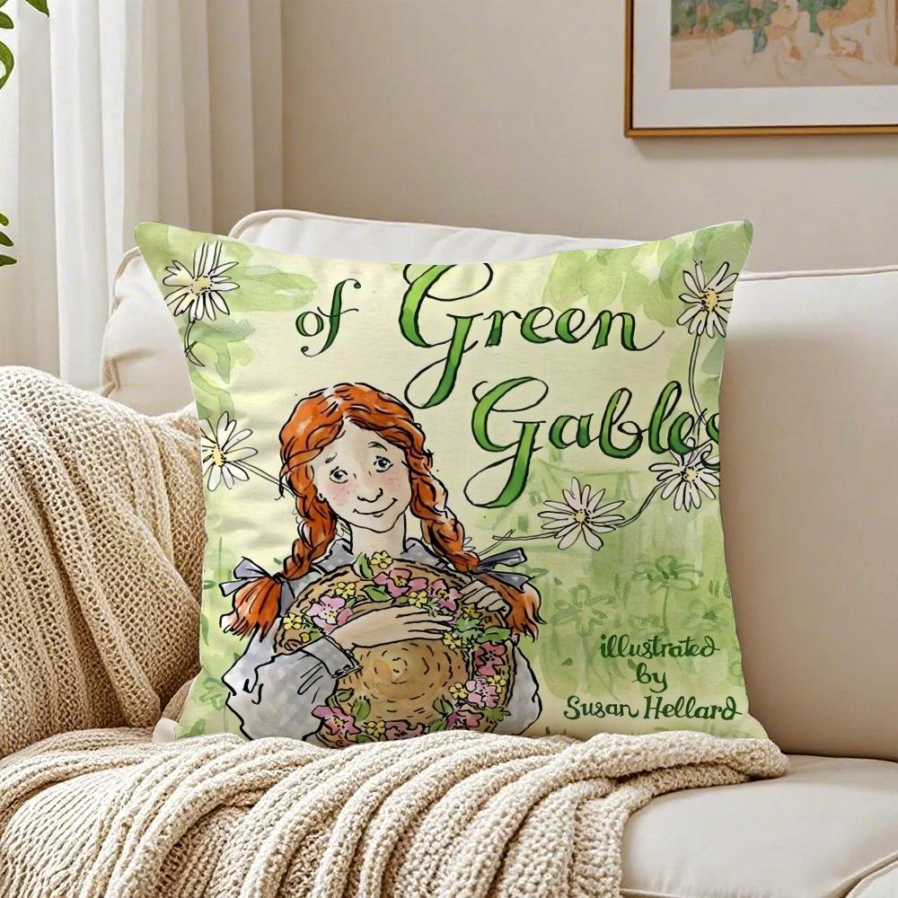 Anne Of G-Green Gables Cushion Cover Pillowcase Anti-Dustmite Living Room Sofa Decor Cushion Room