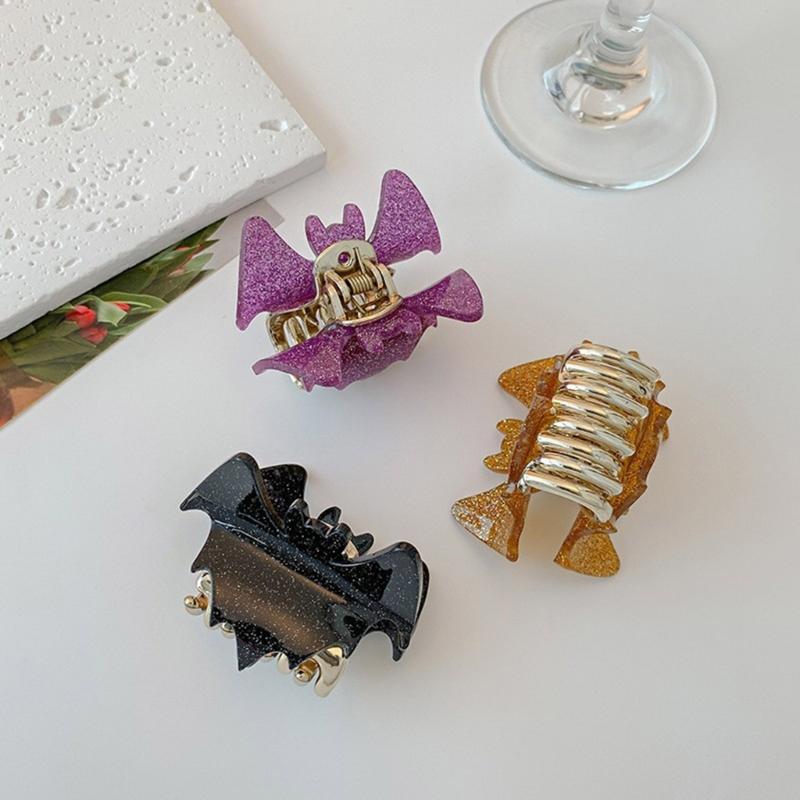 Halloween Style Bat Wing Shape Woman Teens Ponytail Hair Claw Delicate Hair Clip Anti-slip Taking Photo Hair Accessories