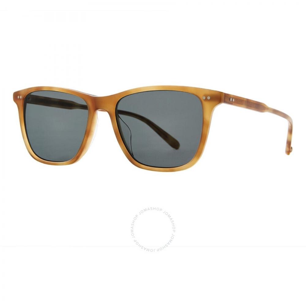 Garrett Leight Hayes Sun Pure Blue Smoke Polarized Square Unisex Sunglasses 2141 Emt Pbs Plr 52