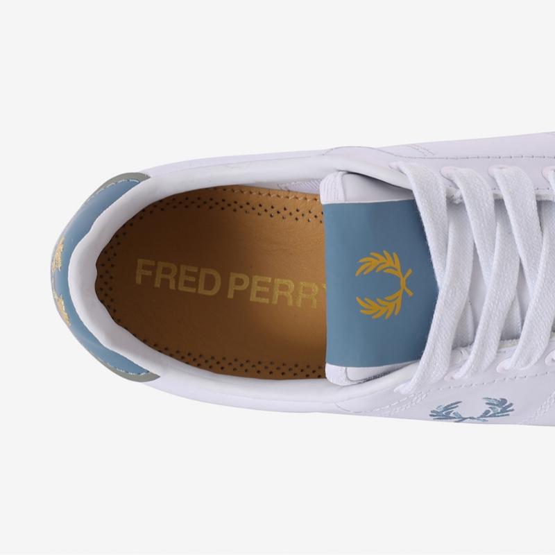 Fred Perry 23ss Unisex Sneakers B722 Textured Leather