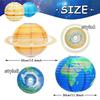 ABWR-16Pcs Space Paper Lanterns Multi-Color Solar System Planets Lanterns 12Inch Outer Space Themed Party Supplies
