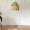 Chinese Classical Retro Copper Tassel Floor Lamp LED E27 Gold Lustre Zen Art Decorative Standing Lights Study Living/Tea Room
