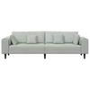 Sofa Light Grey 250 X 77 X 76 Cm Velvet