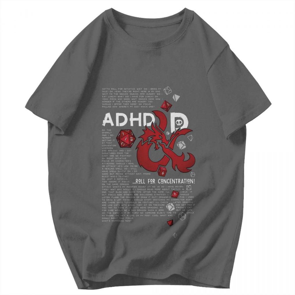 Men T Shirt Gifts ADHDD Roll For Concentration Idea Y2K Graphic Short Sleeve Unisex Clothes T Shirts