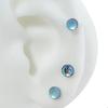 JT 1Pcs F136 Titanium Lip Studs AB Colour Moonstone Polished Opal Ear Bone Studs Body Piercing Jewellery